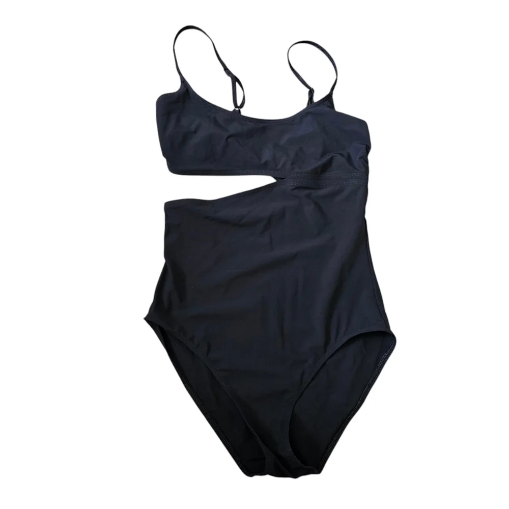 Flagpole New York Bella One-Piece Swimsuit Black Medium Cutout Waist Designer